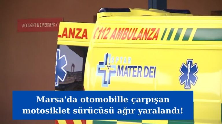 Marsa’da trafik kazasında motosikletli ağır yaralandı!