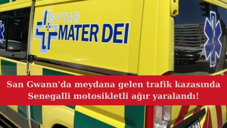 San Gwann’da trafik kazasında motosikletli ağır yaralandı!