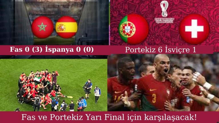 İspanya’yı eleyen Fas Çeyrek Final’de Portekiz ile karşılaşacak!