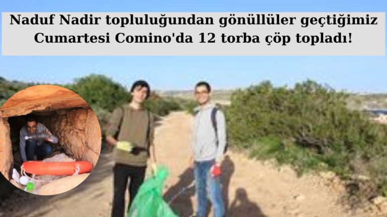 Temizlik gönüllüleri Comino’da 12 torba çöp topladı!