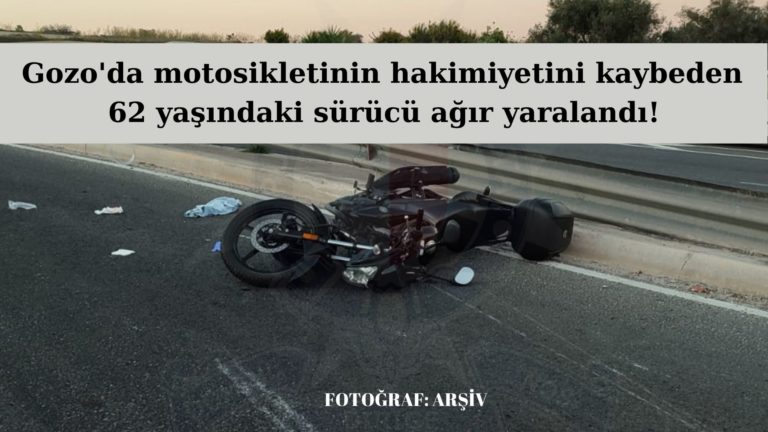 Motosikletin hakimiyetini kaybeden adam ağır yaralandı!