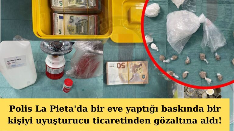 Tal Pieta’da ev baskınında uyuşturucu ele geçirildi!