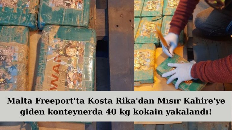 Malta Freeport’ta 40 kg kokain yakalandı!