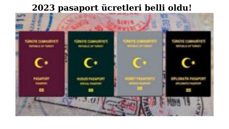 Türkiye’de 2023 yılı pasaport ücretleri belli oldu!