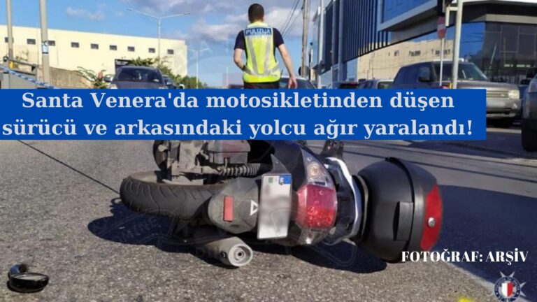 Santa Venera’da motosiklet kazasında iki kişi yaralandı!