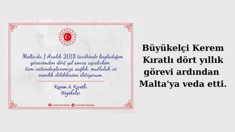 Büyükelçi Kerem Kıratlı’dan veda mesajı!