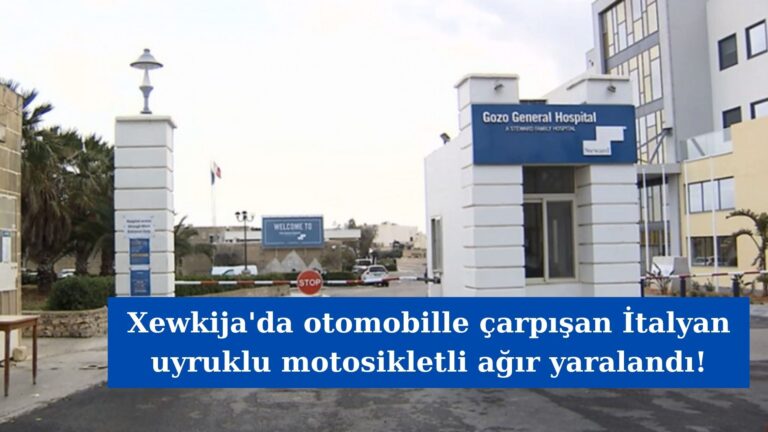 Xewkija’da otomobille çarpışan motosikletli ağır yaralandı!