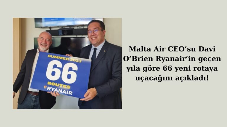 Ryanair geçen yıla göre 66 yeni rotaya daha uçacak!
