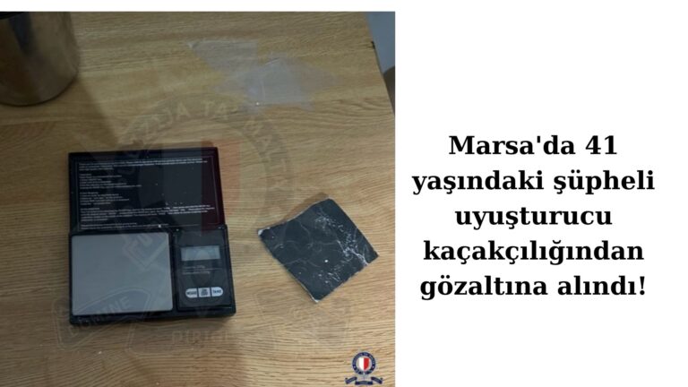 Marsa’da uyuşturucu kaçakçılığından bir kişi tutuklandı!