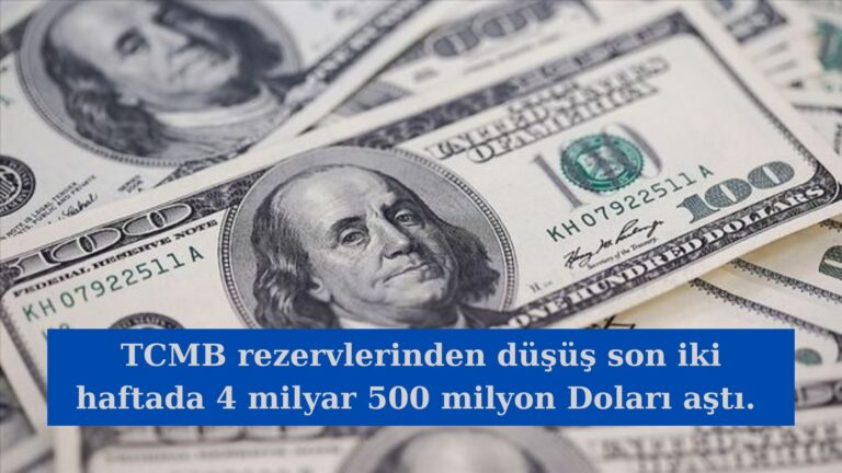 Merkez Bankası’nın rezervleri iki haftada 4 milyar 500 milyon geriledi!