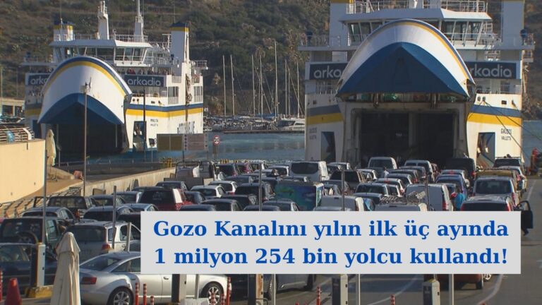 Malta Gozo arasında ilk üç ayda 1 milyon 254 bin yolcu seyahat etti!