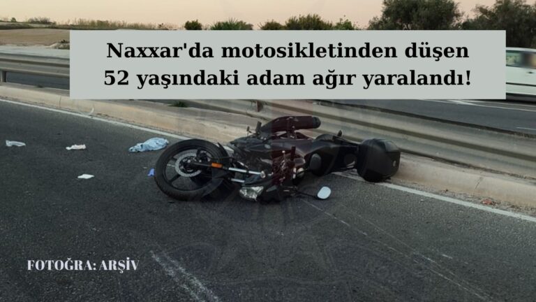 Motosikletin hakimiyetini kaybederek düşen sürücü ağır yaralandı!