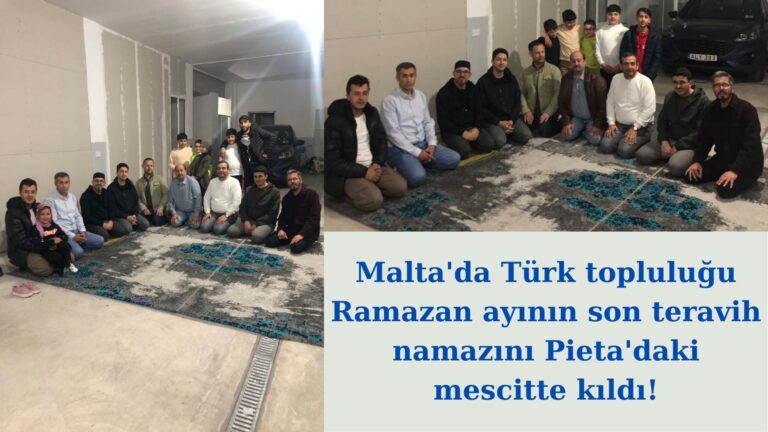 Türk topluluğu Ramazan ayının son teravihinde bir araya gelldi!