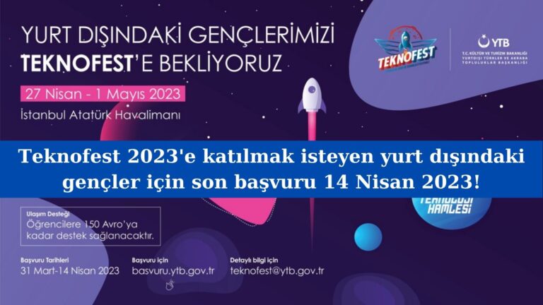 Yurt dışında yaşayan gençlere Teknofest 2023’e başvuru çağırısı!