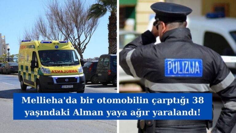 Mellieha’da otomobilin çarptığı Alman yaya ağır yaralandı!