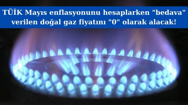 TÜİK bedava verilen doğal gazı enflasyon hesaplamasında ‘sıfır’layacak!