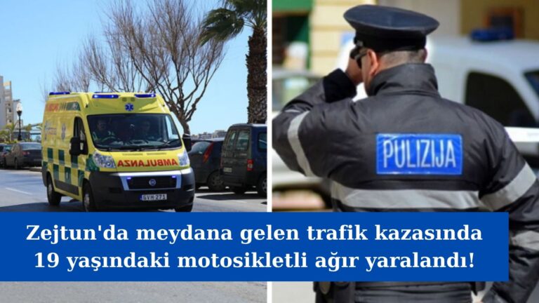 Zejtun kazasında 19 yaşında motosikletli ağır yaralandı!
