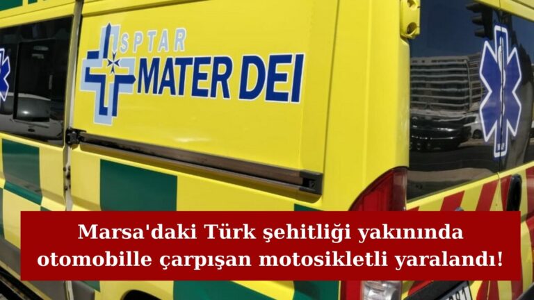 Marsa’da otomobille çarpışan motosikletli yaralandı!