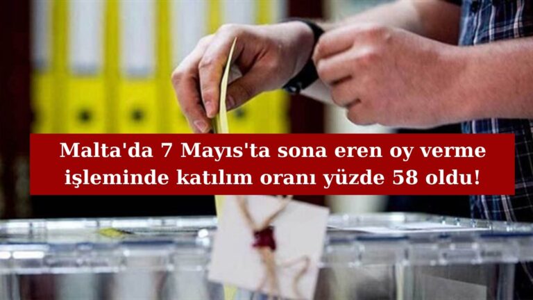 Malta’da kayıtlı 2 bin 808 seçmenden 1.632’si oy kullandı!