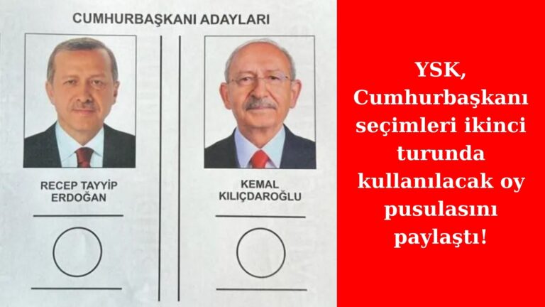 YSK, ikinci turda kullanılacak oy pusulasını paylaştı!