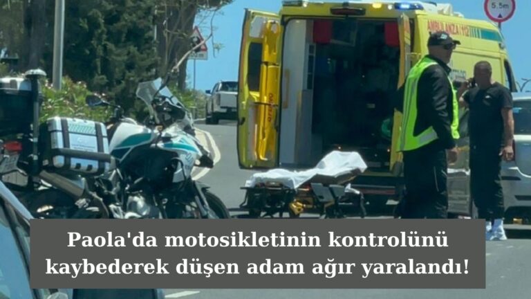 Paola’da motosikletinden düşen sürücü ağır yaralandı!