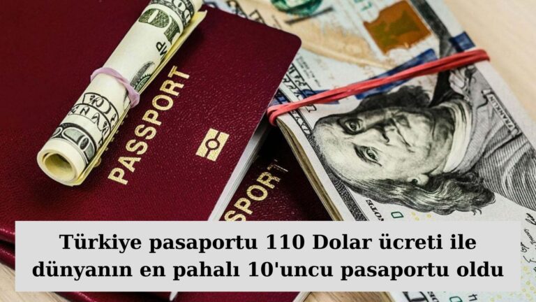 Türkiye pasaportu en pahalı 10’uncu pasaport!