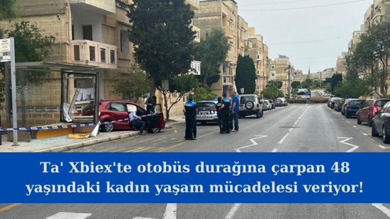 Otobüs durağına çarpan kadın yaşam mücadelesi veriyor!