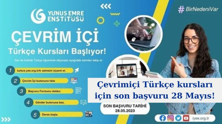 Çevrimiçi Türkçe öğrenmek için son başvuru 28 Mayıs!