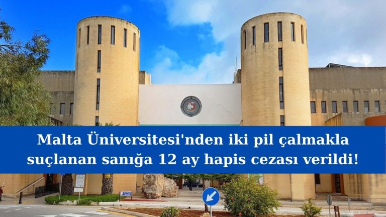 Üniversiteden iki pil çalan sanığa 12 ay hapis cezası!