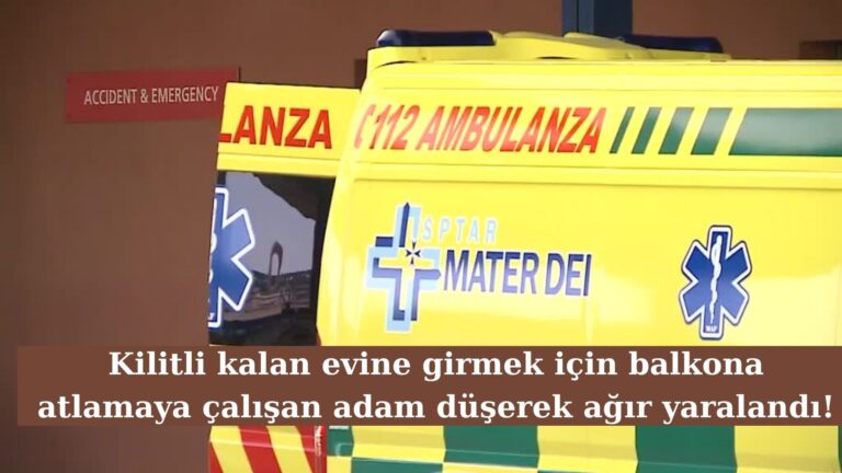 Evine balkondan girmeye çalışan adam düşerek ağır yaralandı!