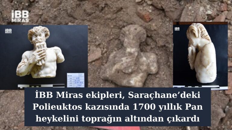 İstanbul’da 1700 yıllık Pan heykeli topraktan çıkarıldı!