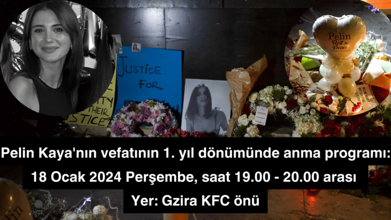 Pelin Kaya’nın Vefatının Birinci Yıl Dönümü Anması: 18 Ocak 2024, Saat 19:00’da Gzira’da