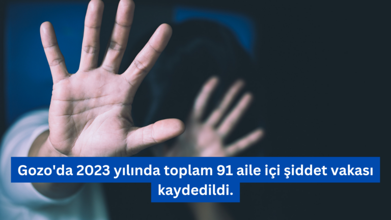 Gozo’da 2023 yılında toplam 91 aile içi şiddet vakası kaydedildi.