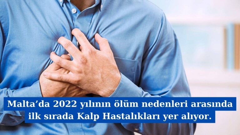 Malta’da 2022 yılının ölüm nedenleri arasında ilk sırada Kalp Hastalıkları yer alıyor