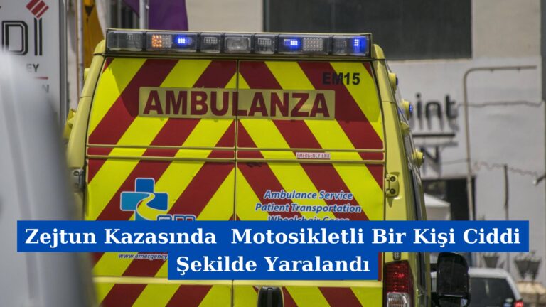 Zejtun Kazasında Motosikletli Bir Kişi Ciddi Şekilde Yaralandı