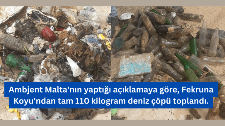 Fekruna Koyu’ndan 110 Kilo Deniz Çöpü Çıkarıldı