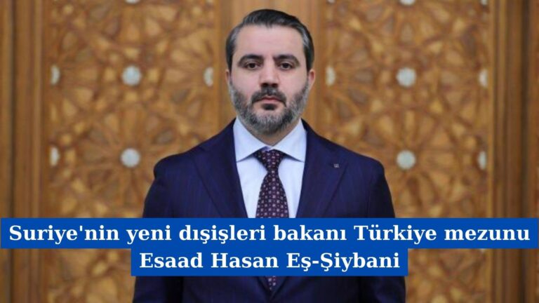 Suriye’nin yeni dışişleri bakanı Türkiye mezunu Esaad Hasan Eş-Şiybani