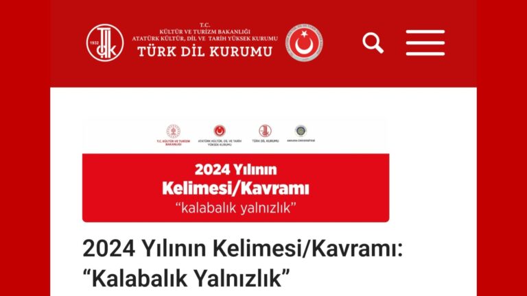 TDK, 2024 Yılının Kelimesini “Kalabalık Yalnızlık” Olarak Belirledi
