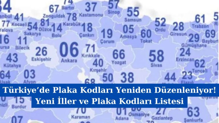 Türkiye’de Plaka Kodları Yeniden Düzenleniyor! Yeni İller ve Plaka Kodları Listesi