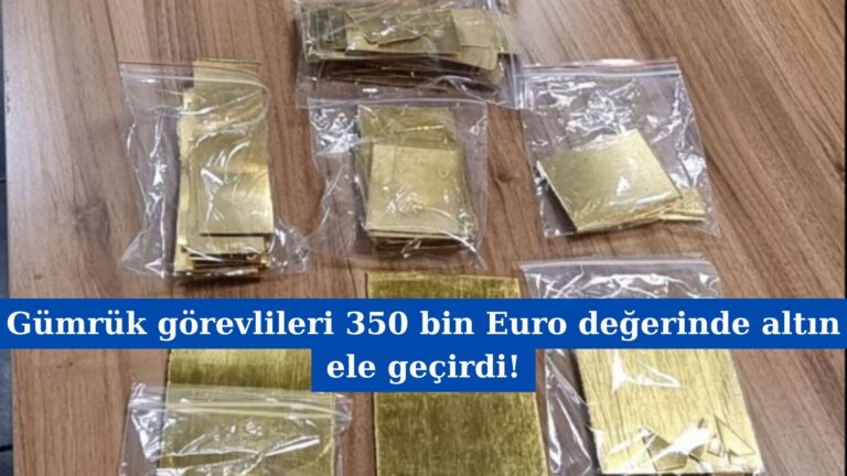 Gümrük görevlileri 350 bin Euro değerinde altın ele geçirdi!