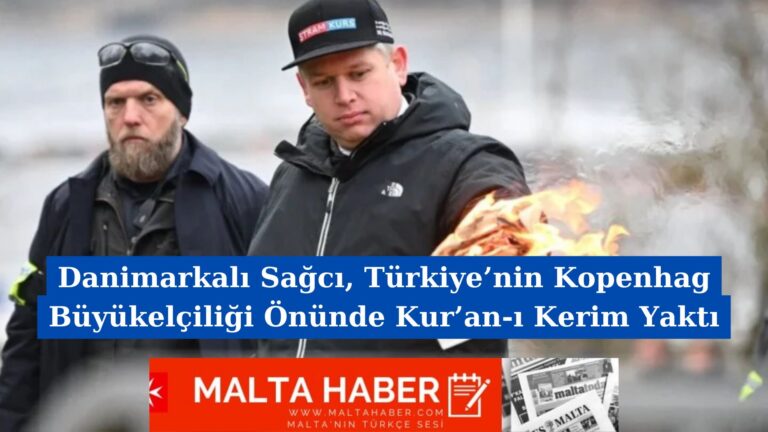 Danimarkalı Sağcı, Türkiye’nin Kopenhag Büyükelçiliği Önünde Kur’an-ı Kerim Yaktı