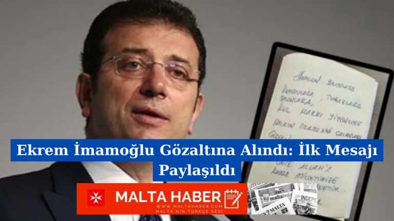 Ekrem İmamoğlu Gözaltına Alındı: İlk Mesajı Paylaşıldı