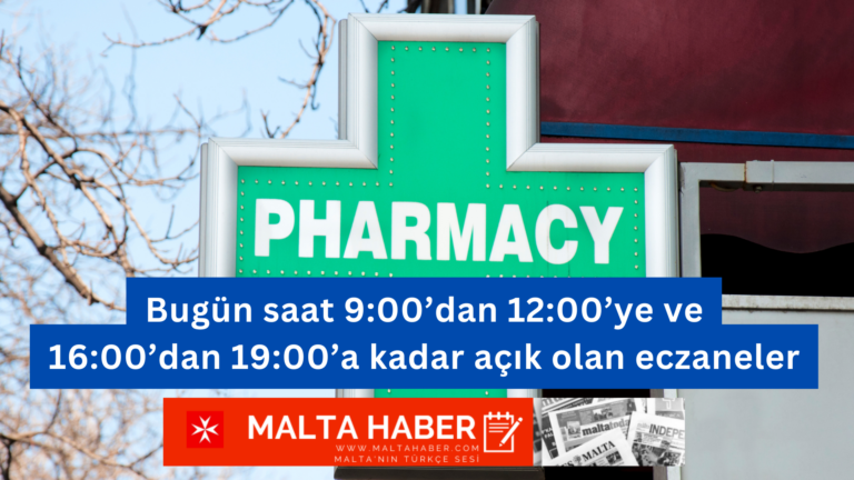 30 Mart 2025, Pazar, Malta’da Açık Olan Eczaneler
