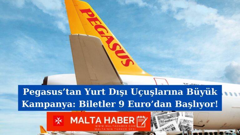 Pegasus’tan Yurt Dışı Uçuşlarına Büyük Kampanya: Biletler 9 Euro’dan Başlıyor!