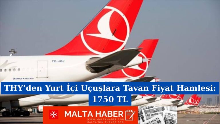 THY’den Yurt İçi Uçuşlara Tavan Fiyat Hamlesi: 1750 TL