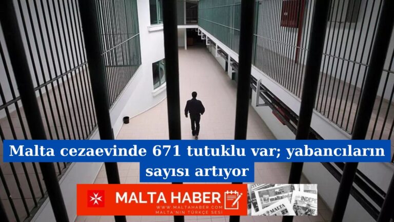 Malta cezaevinde 671 tutuklu var; yabancıların sayısı artıyor