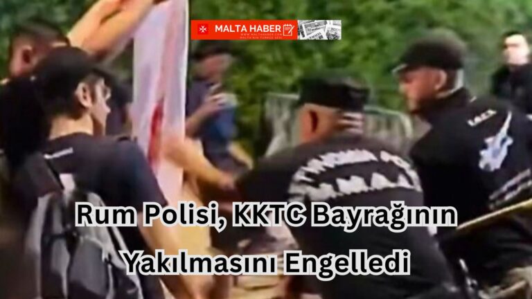 Rum Polisi, KKTC Bayrağının Yakılmasını Engelledi