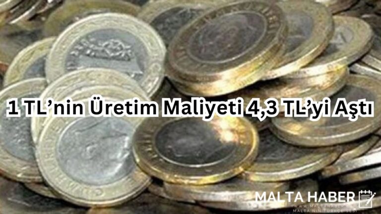 1 TL’nin Üretim Maliyeti 4,3 TL’yi Aştı
