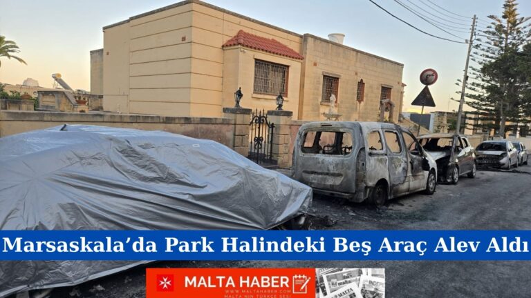 Marsaskala’da Park Halindeki Beş Araç Alev Aldı