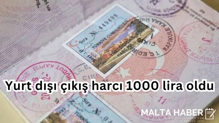 Yurt dışı çıkış harcı 1000 lira oldu